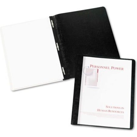 AVERY DENNISON Avery¬Æ Durable Clear-Front Report Cover, Tang Clip, LTR, 1/2" Cap, Clear/Black, 25/Box 47960